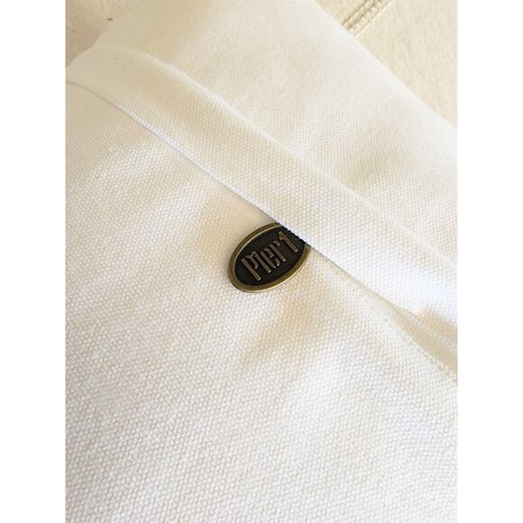 THROW PILLOW-PIER 1 Vintage-Inspirational Message -White-Floral-16"x16" - Picture 5 of 15